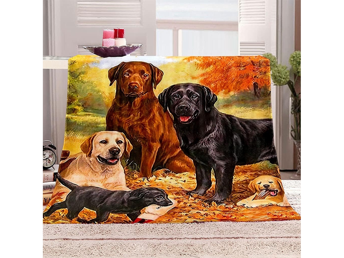 Manta de Lã Fansu Estampa 3d Cachorro Quente Macia e Fofa Microfibra para o Inverno Colcha Sofá Adequada Adult