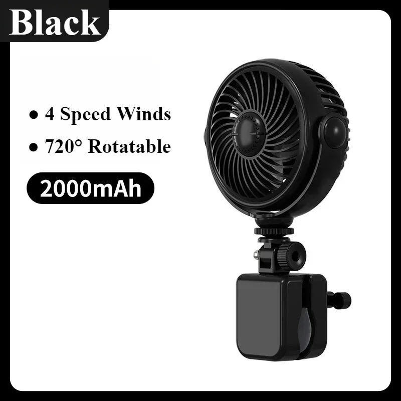 Ventilador Portátil para Academia com 4 Velocidades MDUG (preto)