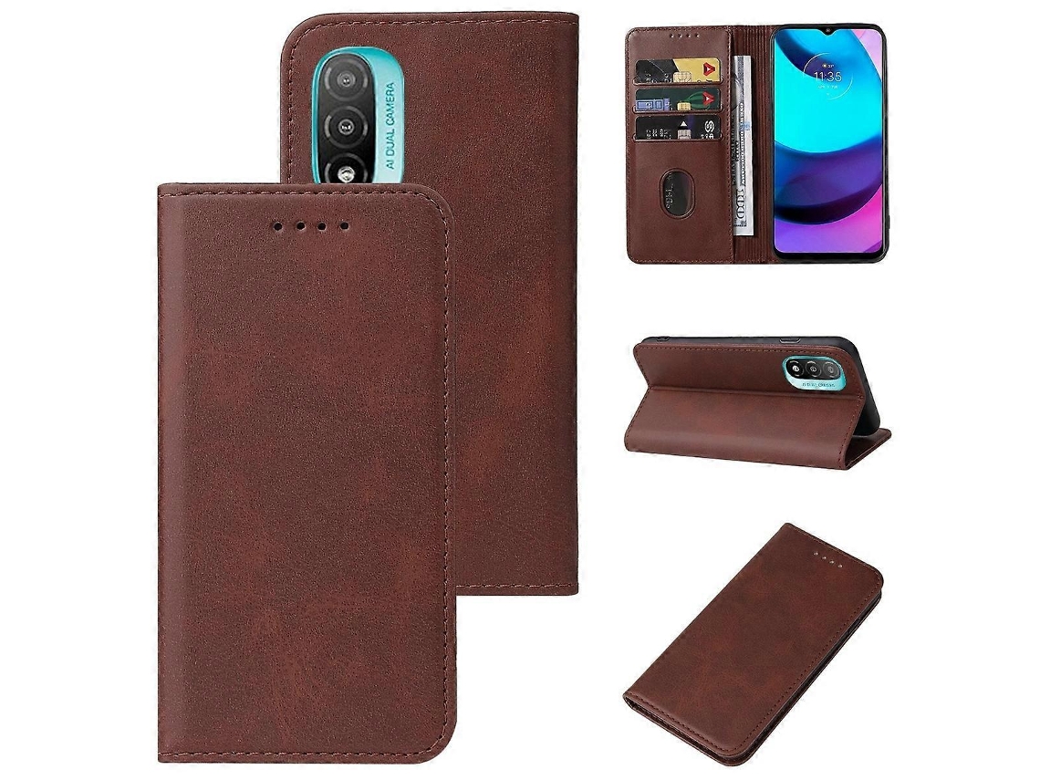 Capa De Couro Com Fecho Magnético Para Motorola Moto E20/e30/e40/lenovo K13