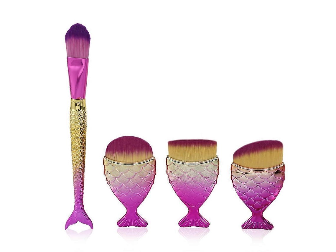 Pincéis Cosméticos Para Pó, Blush, Base, Pincéis De Maquiagem Rabo De Peixe, Ferramentas De Beleza Everley891