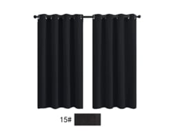 Cortinas Blackout Com Isolamento Térmico E Redução De Ruído, Par De Cortinas Blackout Com Ilhós Para Janelas Preto SUNNY SPACES