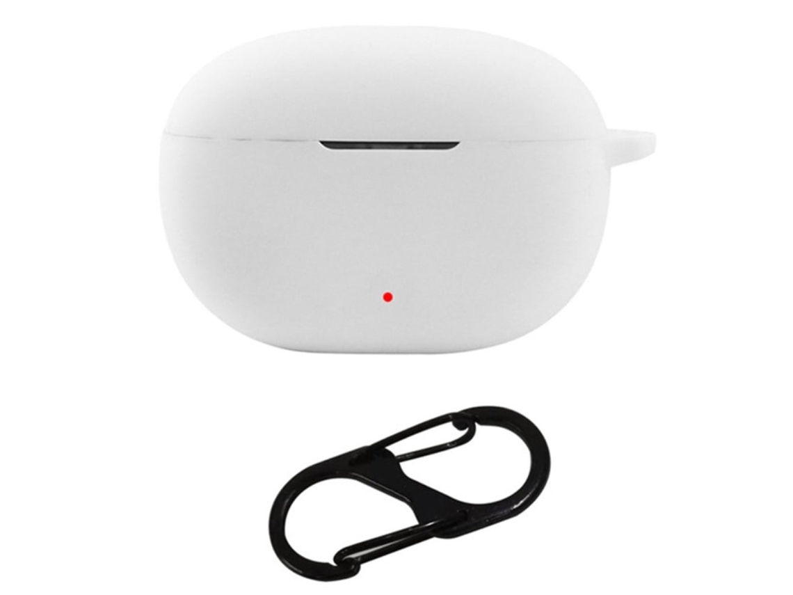 Capa De Silicone Com Fivela Para Beats Studio Buds Plus Branco Brilvibera