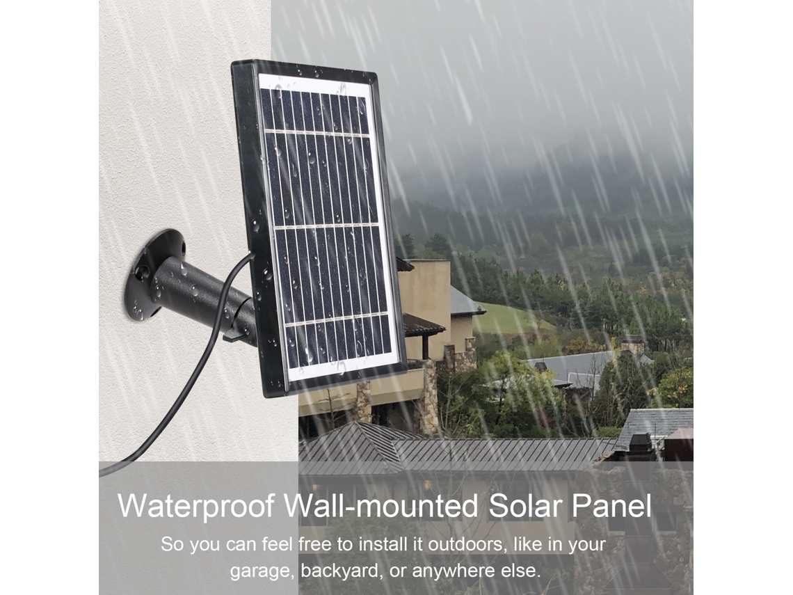 Painel Solar 5.5v 4w Para Câmera De Segurança Com Cabo 3m
