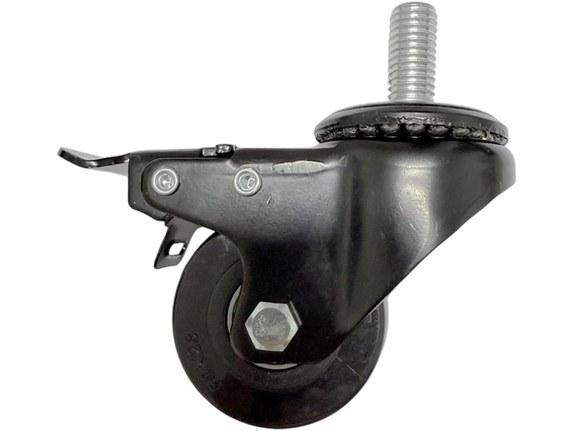 Roda Preta De 2,5 Polegadas Para Churrasqueira Com Design Giratório De Graus, Movimento Suave