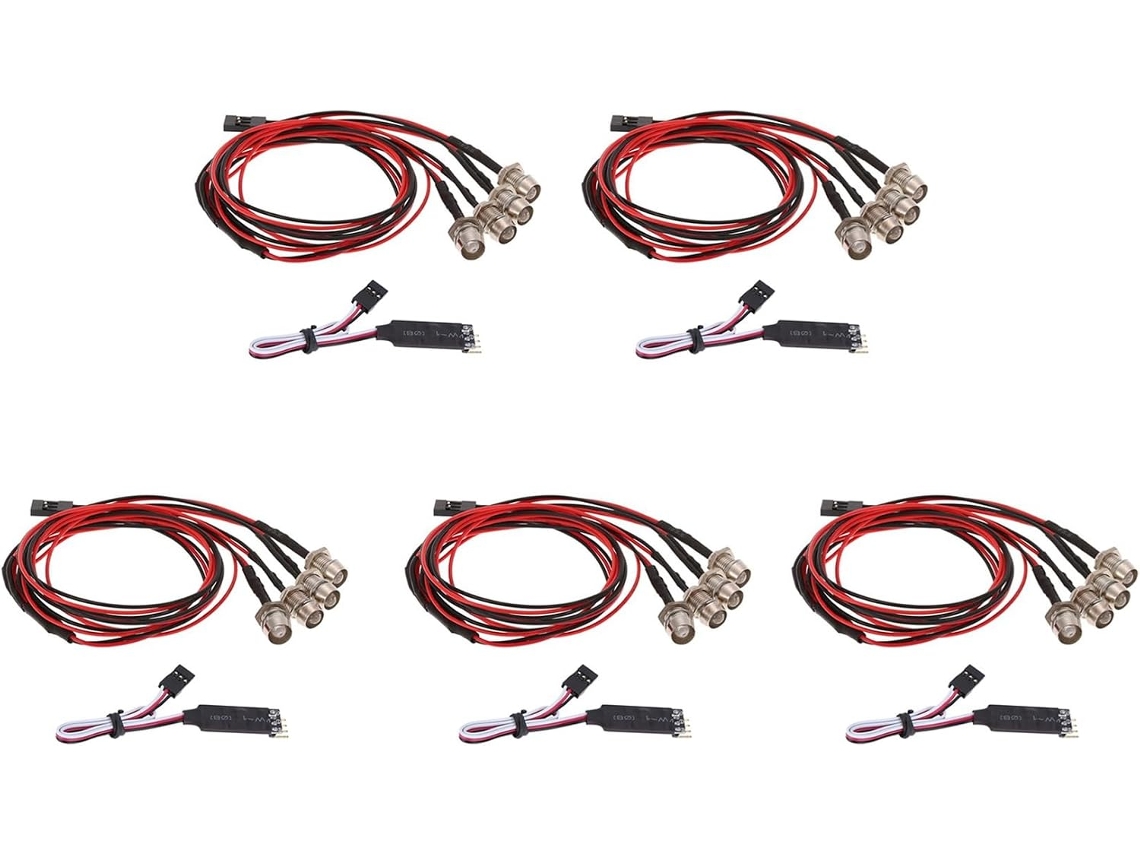 Kit de Iluminação Led 5x4 para Carros 1/10 e 1/8 SFUSHOS (2 Brancas e Vermelhas)