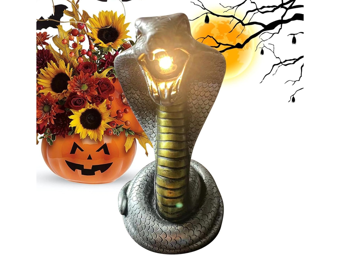 Halloween Abajur Em Formato Cobra Luminária Cabeceira Colecionável