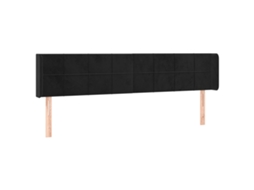 Headboard, Headboards Vidaxl Preto Veludo (163 X 16 X 78/88 Cm)