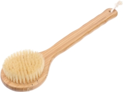 Escova Esfoliante Corporal Com Cabo Longo E Cerdas De Phyllostachys, Escova De Banho Ergonômica Para Remover O Excesso