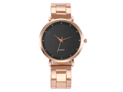 Relógio de Pulso Feminino Vansvar Moda Casual Mostrador Cor Caramelo Quartzo Preto