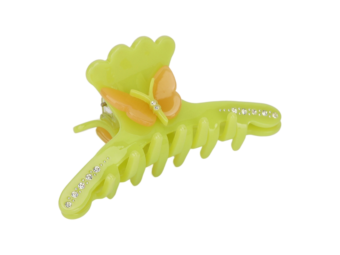 Grampo De Cabelo Médio Claw Clip Com Cristal Forte Apoio Elegante Fashionado Para Mulheres Borboleta