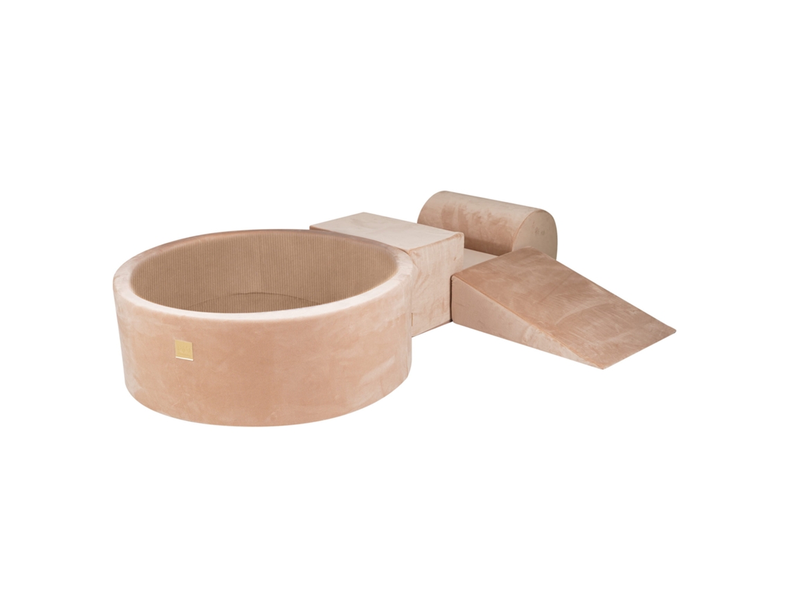Conjunto de Jogos de Espuma com Caixa de Areia 200 Bolas de 7Cm Conjunto de Jogos para Criança Veludo Cotelê na Cor Areia Sem Bolas MEOWBABY