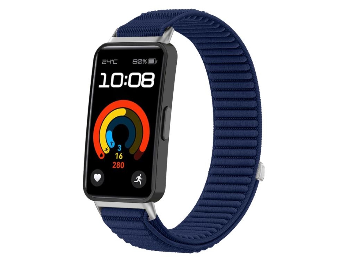 Bracelete para Huawei Band 10 / 9 / 8 Nylon Trançado com Fecho de Velcro Azul Marinho XIAOMOYU