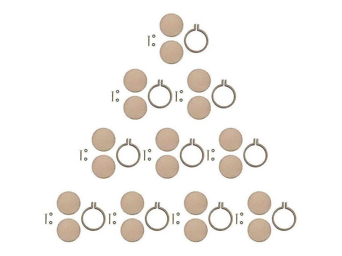2026 10 Aros de Bordado Mini Madera Marco de Punto Cruz para Arte Diy Y Costura
