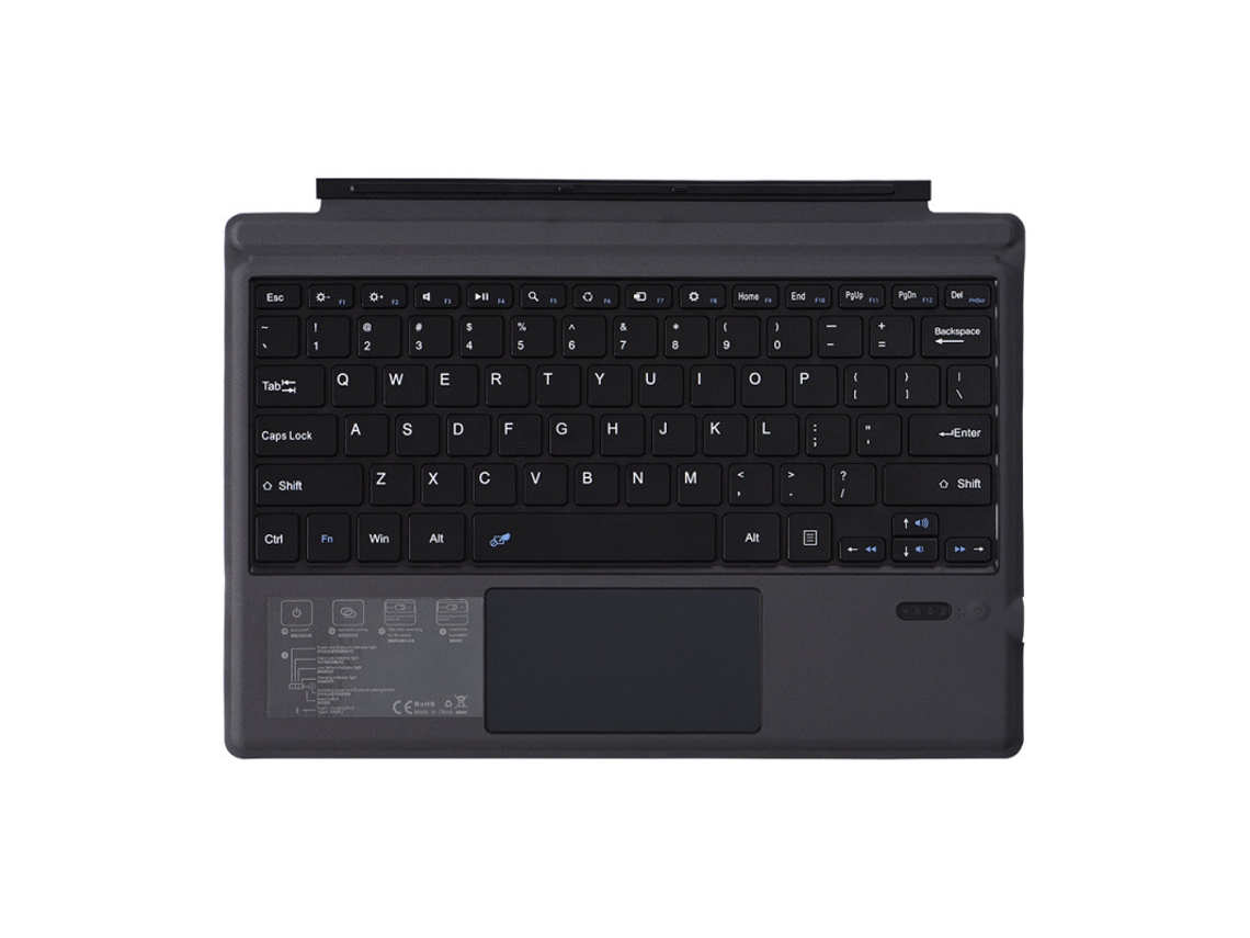 Capa de Teclado Bluetooth Microsoft Surface Pro 7plus com touch, preto XIAOMOYU