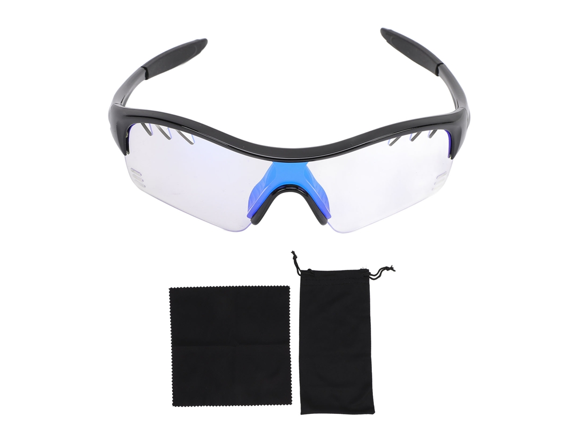Óculos Esportivos Mali Infantil com Lentes Fotocrômicas Leve para Corrida Escalada Quadro Preto Azul Muda Cor