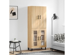 Vidaxl Armário Alto 69,5x34x180 Cm Derivados De Madeira Cor Sonoma