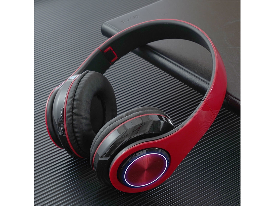 Fones De Ouvido Bluetooth Vermelhos Vibratórios B39 Sem Fio Brilvibera