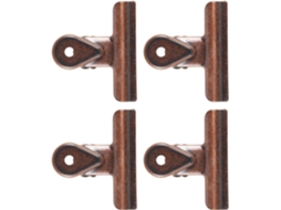 Clipes metálicos retrô Bulldog de 65 mm, 4 peças, clipes para mesa e escola, clipes para bolsas e documentos.