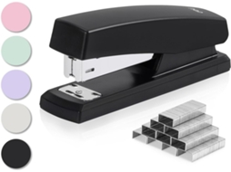Grampeador de Mesa com 640 Grampos, Capacidade para 25 Folhas, Preto BRILVIBERA