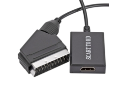 Conversor HDMI para Scart para vídeo e áudio, 1080p, preto, tamanho compacto, Slowmoose