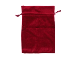 5pcs Bolsa De Regalo De Terciopelo Suave Con Cordón Para Joyería, Pulseras Y Dados Rojo