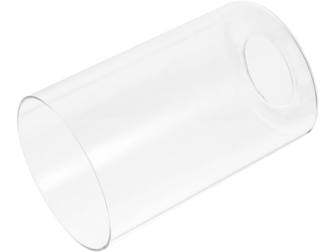 Abajur Cilíndrico De Vidro Transparente Para Substituição E Decoração.