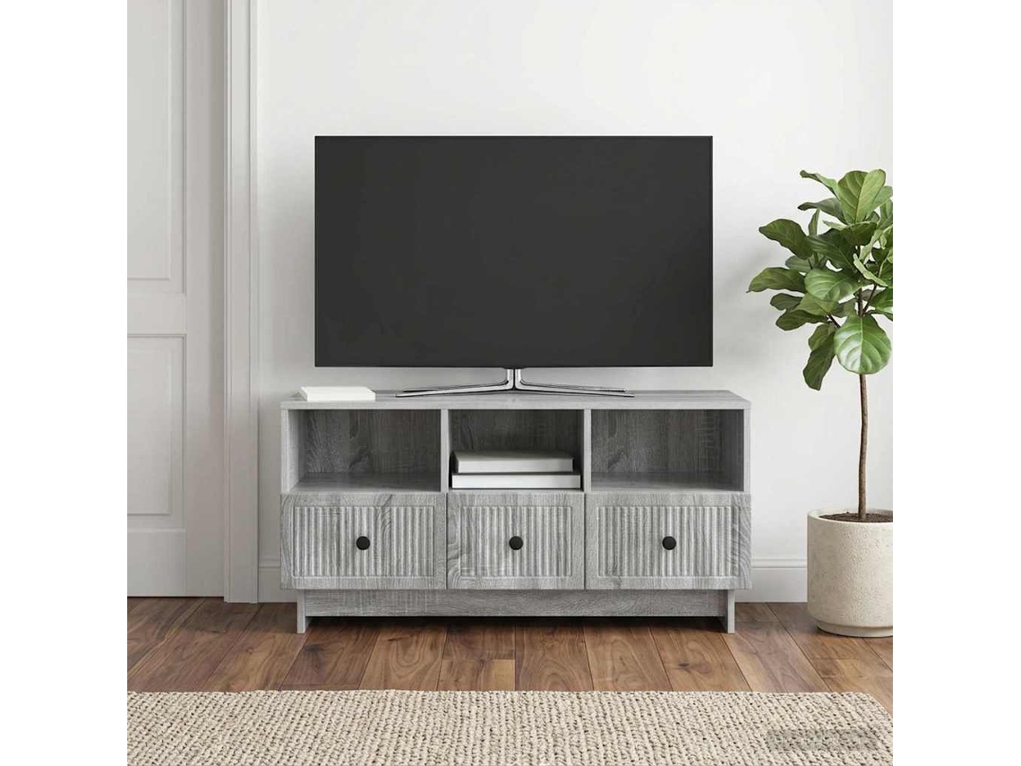 Vidaxl Gabinete Para Tv Com Gaveta Sonoma Cinzento 102 X 34,5 X 50 Cm