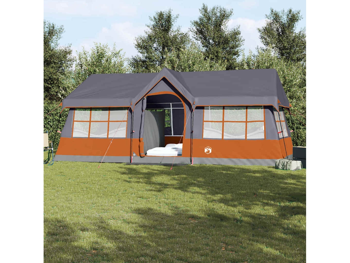 Vidaxl Barraca Familiar Com Telhado Cinza E Laranja 622 X 295 X 238 Cm
