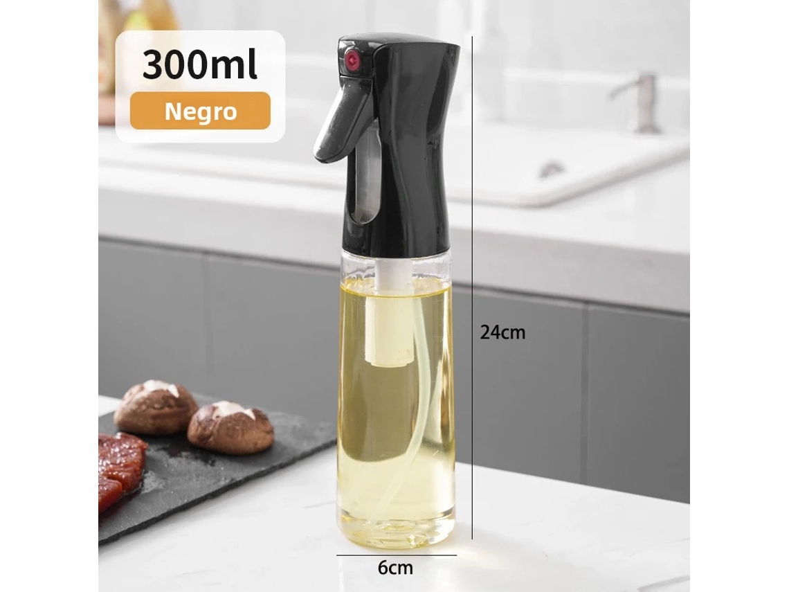 Garrafa de Manteiga, Também Pode Ser Usada como Recipiente de Plástico para Armazenar Azeite, Vinagre, Molho de Soja, Etc. MDUG (preto 300ml)