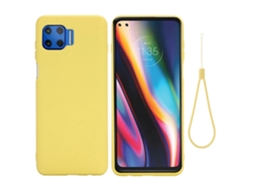 Capa Protetora De Silicone Líquido De Cor Sólida À Prova De Quedas E Com Cobertura Total Para Motorola Moto G 5g Plus
