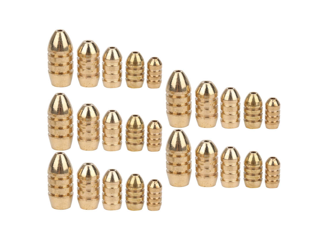 Conjunto 25 Chumbadas de Cobre para Pesca