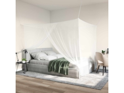 Vidaxl Rede Mosquiteira Para Cama 3 Unid. 156 Mesh Branco Poliéster