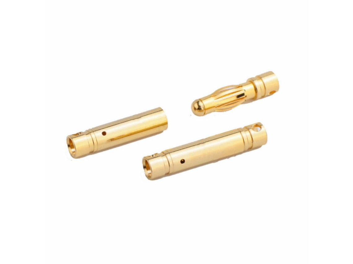 Conjunto 5 Pares Conectores Banana Tipo Bala Banhados a Ouro 4 Mm Baterias Rc. Conectores Banana Tipo Bala Macho e Fêmea Alta Qualidade. MDUG