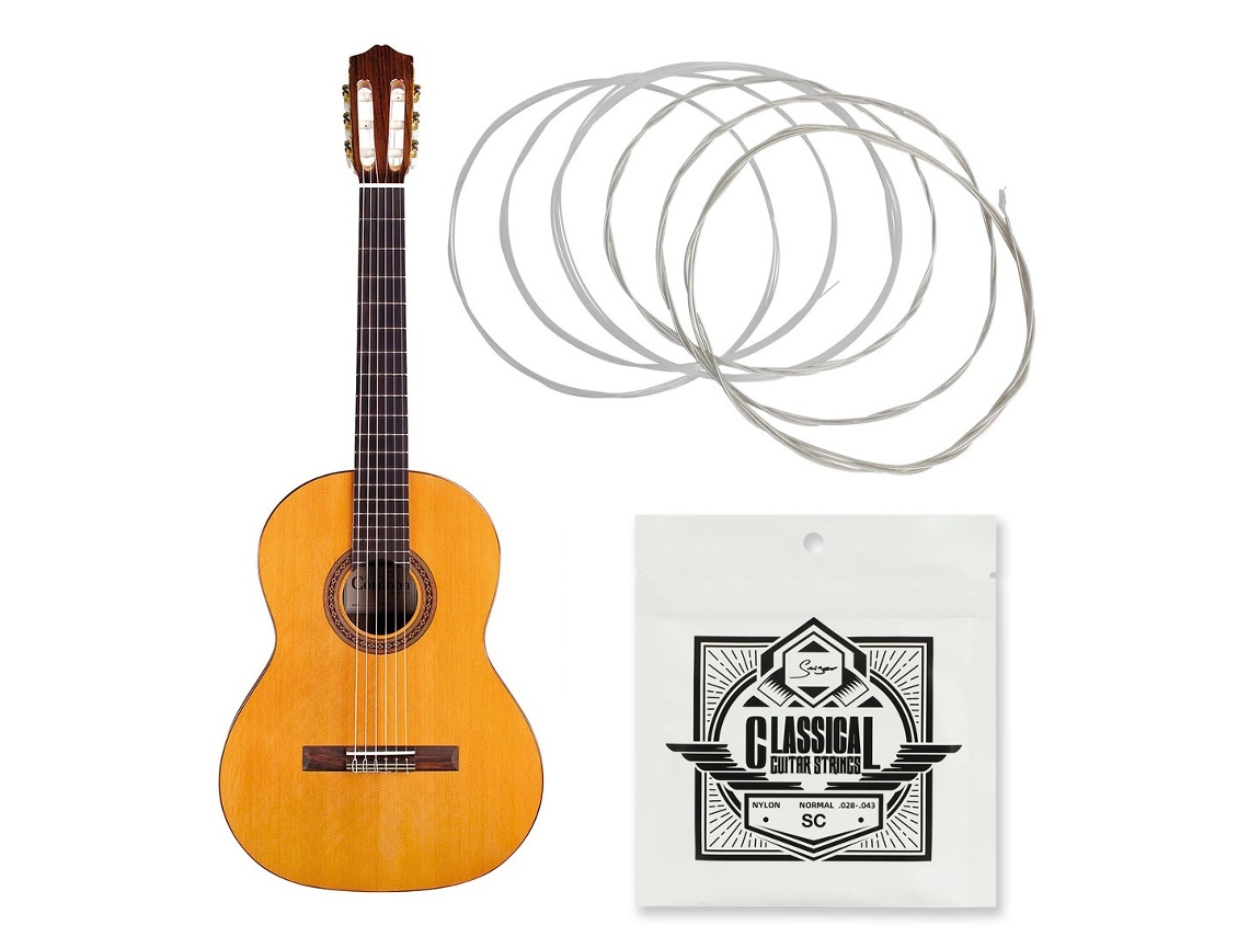 Cordas de Nylon para Guitarra.028 043, Cordas para Violão AQUAFORGE