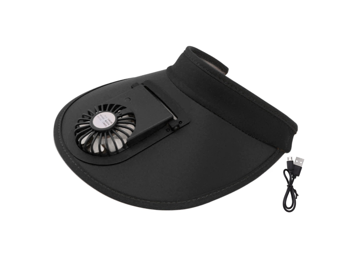 Chapéu de Verão Recarregável Usb com Ventilador para Mulheres e Crianças LAXISCREED