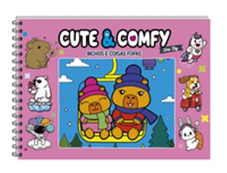 Livro Cute Comfy Série Big - Bichinhos E Coisas Fofas Livro De Colorir Adulto - Capa Dura Holográfica De Camelot Editora (português Do Brasil)