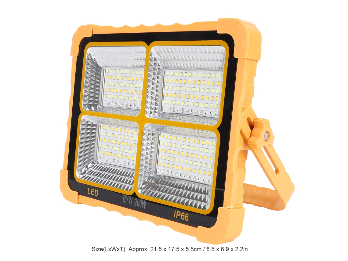 Laxiscreed Lanterna De Trabalho Portátil Led A Energia Solar, 200w E Bateria De 7000mah