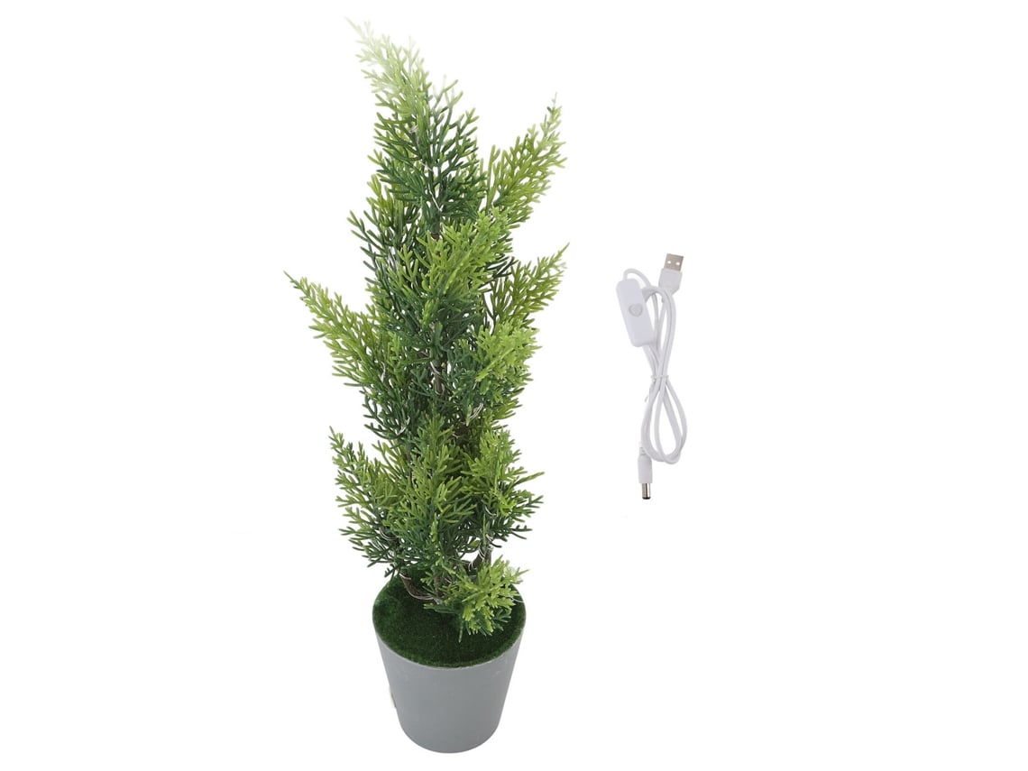 2026 decoración de Árbol de Ciprés Iluminado Con Led, Alimentado por Usb, Centrotabla Mini para Interior Y Bar
