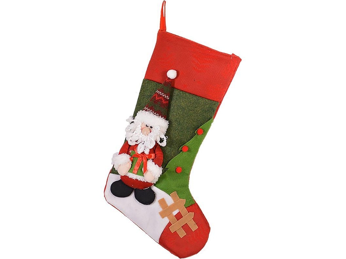 Calcetines Navideños Grandes 50cm Con Diseño 3d De Papá Noel Para Decoración Y Regalos