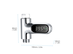 Termômetro Digital de Chuveiro com Display Led Rotativo 360° para Bebê e Idoso 5~85°C | S/MARCA