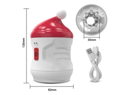 Chapéu de Natal Masturbador Masculino Automático Branco YIZHOOD