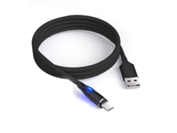 Cabo de Carregamento Magnético de Silicone Líquido 3a de Carregamento Rápido Rotativo Magnético Adequado para Android Type c e Apple EOOCOO