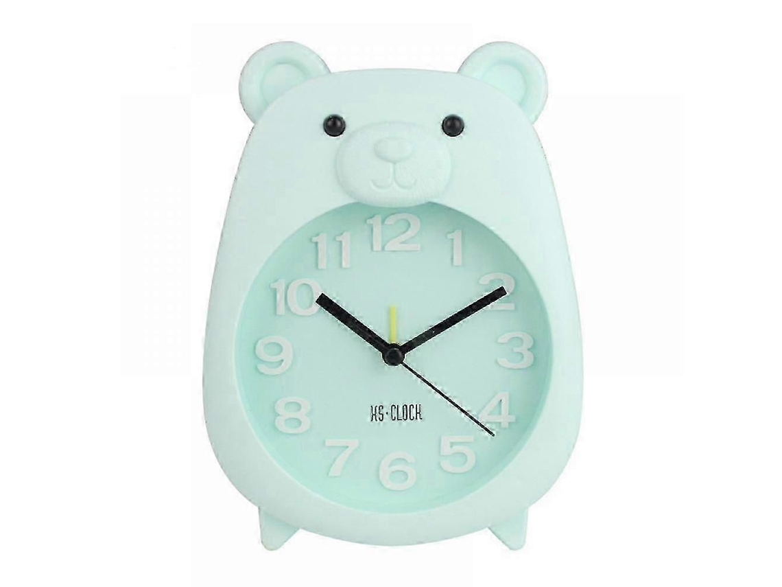 Despertador Infantil Saytay, de Desenho Animado com Ursinho, Relógio Mesa para Decoração Casa e Studantes Crianças GOKOCO (azul)