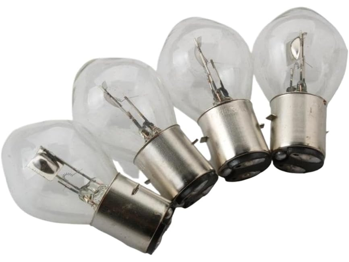 Lâmpada De Farol Ba20d 6v 35w, Pacote Com 4 Unidades, Compatível Com Scooter, Motocicleta, Kart E Quadriciclo