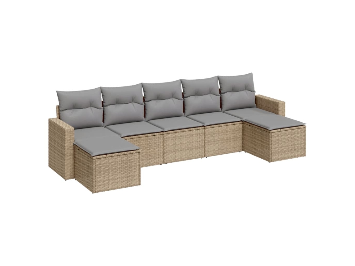 Garden Sofa Set, Garden Sofa Sets Vidaxl Bege Rattan / Vime (n/a)