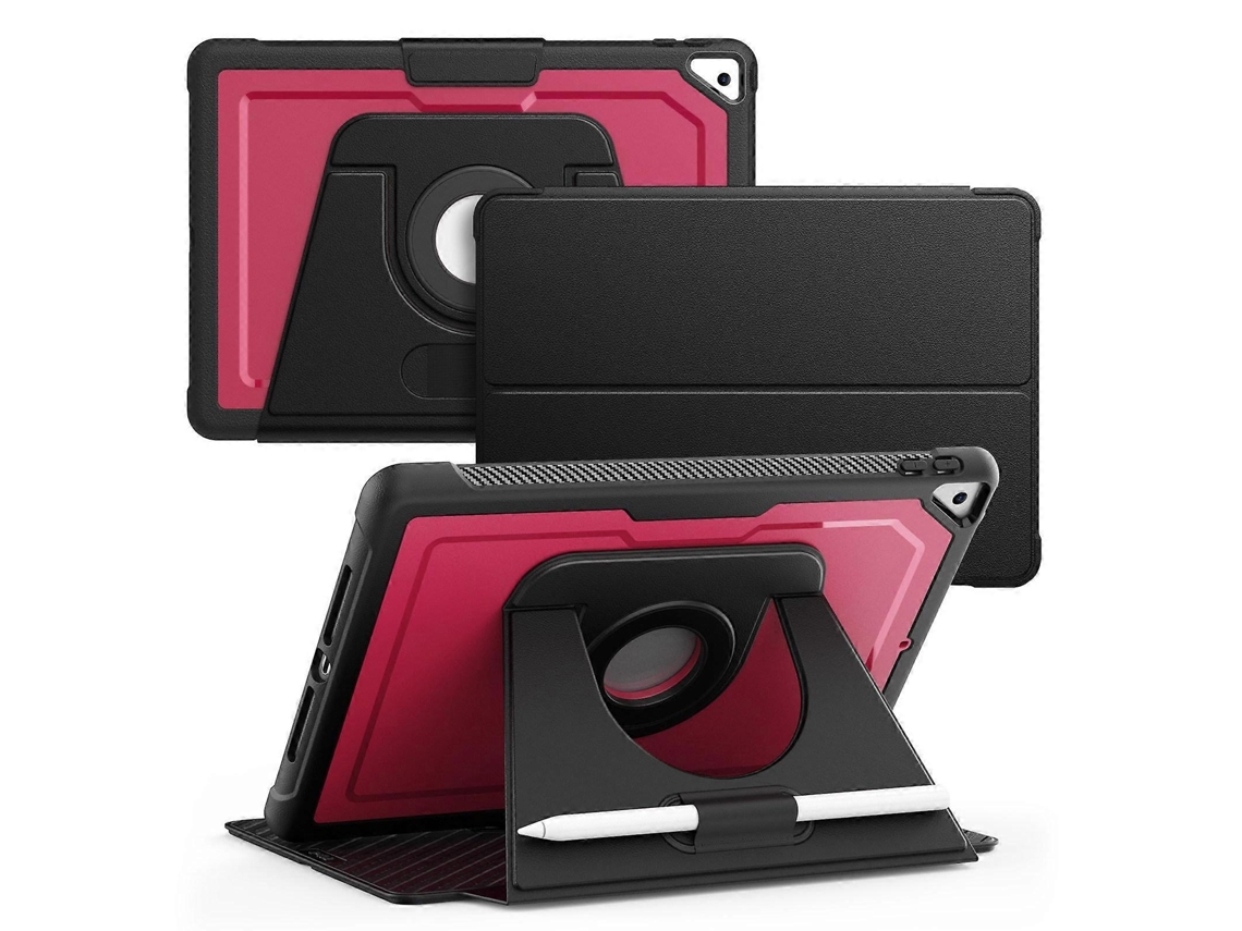 Capa de couro inteligente Webake Honeycomb com rotação magnética para tablet