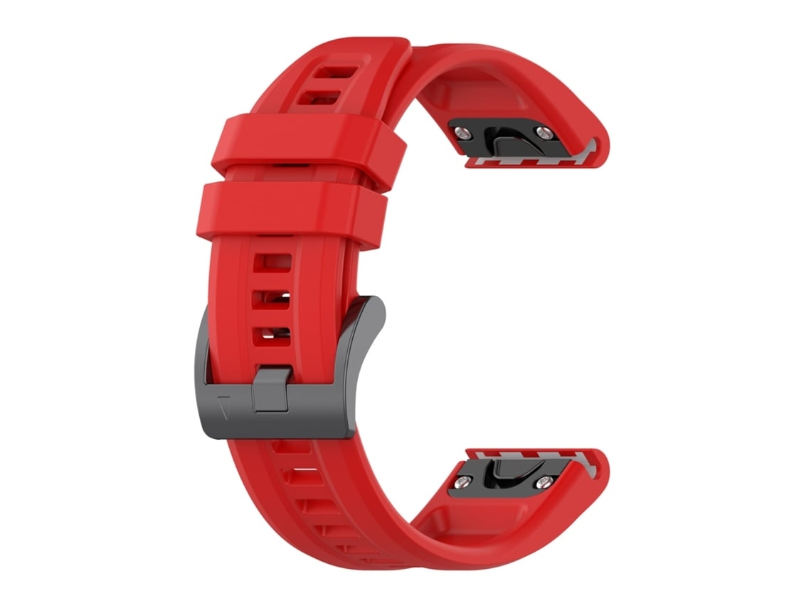 Pulseira De Substituição Silicone Liberação Rápida Vermelha 26 Mm, Compatível Com Garmin Fenix ​ ​ ​ ​ 7x/ Solar/ 6x