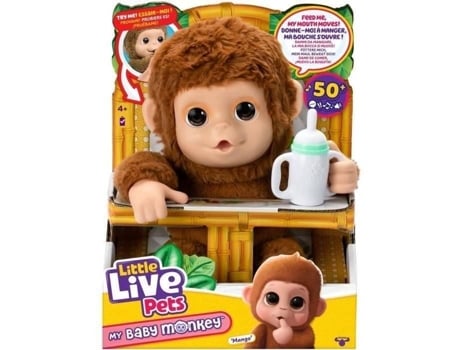 Meu Bebê Macaco Moose Toys Little Live Pets Macaco Interativo Com Acessórios