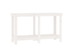 Work Bench, Work Benches Vidaxl Branco Madeira De Pinho (140 X 50 X 80 Cm)