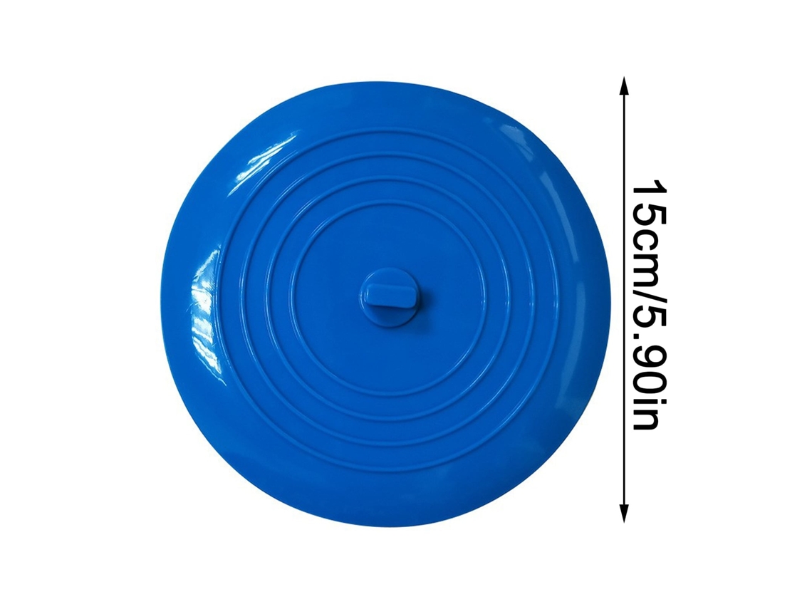 Tampão de Pia de Silicone Redondo LAXISCREED 15cm Azul
